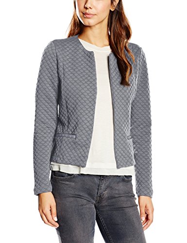 Vero Moda 10136839 - Veste de tailleur - Femme - Gris (Medium Grey Mélange/Dot) - FR: 40 (Taille fabricant: 40)