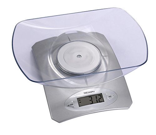 Triomph ETF1980 Balance Culinaire Electronique Plastique Gris 20,5 x 24 x 8 cm
