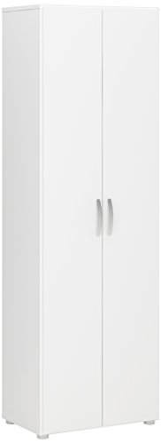 Demeyere 305541 Cobi Armoire Multifonctions avec 2 Portes/3 Rayons Panneau de Particules Blanc 68 x 34 x 175 cm