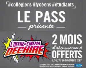2 mois d'abonnement offerts à la carte Le Pass 2 mois d'abonnement offerts à la carte Le Pass