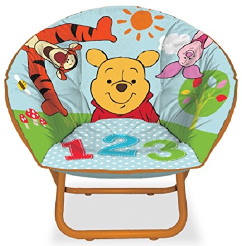 Delta TC85847WP Winnie Ourson Chaise Lune pour Enfant Acier/Nylon/Mousse Bleu Ciel 51,44 x 44,45 x 46,04 cm