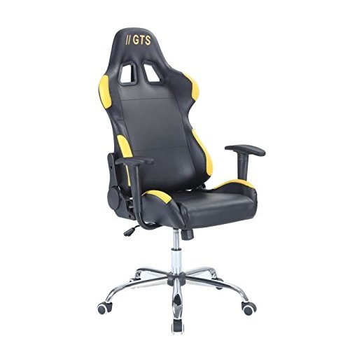 Fauteuil de Bureau Baquet Noir et Jaune Fauteuil de Bureau Baquet Noir et Jaune
