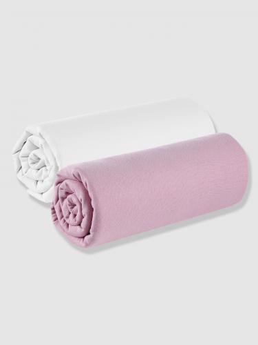 Lot de 2 drap-housse bébé jersey extensible Lot de 2 drap-housse bébé jersey extensible