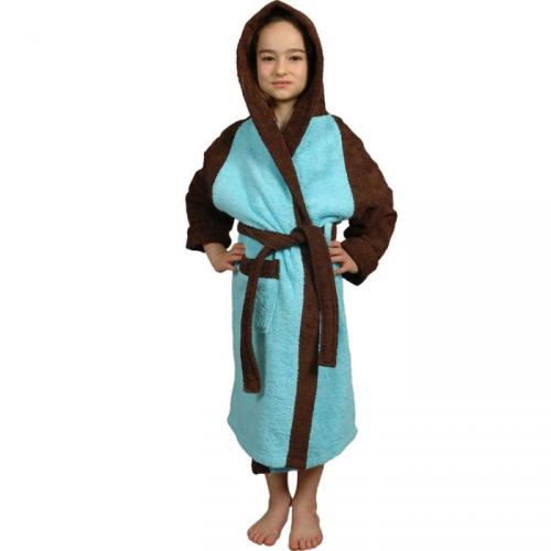 Peignoir enfant à capuche Bicolore 420gr/m²