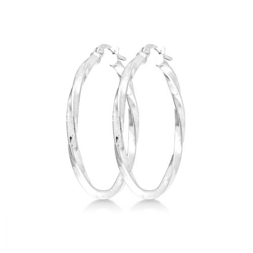Boucles d'oreilles créoles torsadée Boucles d'oreilles créoles torsadée
