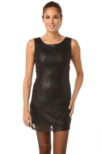 Robe courte avec sequins Sans manches Robe courte avec sequins Sans manches