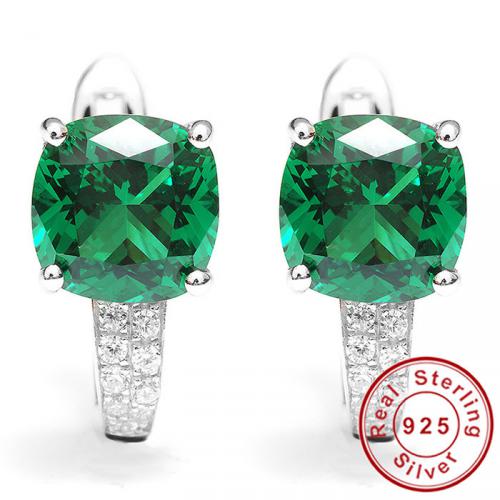 boucles d'oreilles Clip solide 925 Sterling argent massif superbe carré Unique Design 2015 boucles d'oreilles Clip solide 925 Sterling argent massif superbe carré Unique Design 2015