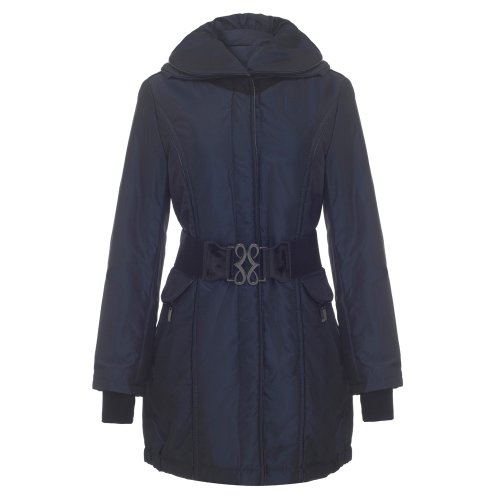 David Barry - Capuche rembourré avec ceinture d'hiver manteau - Marine - Femme - Taille 44