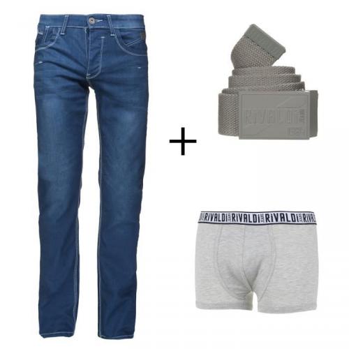 RIVALDI Lot Jean Ceinture Boxer Homme RIVALDI Lot Jean Ceinture Boxer Homme