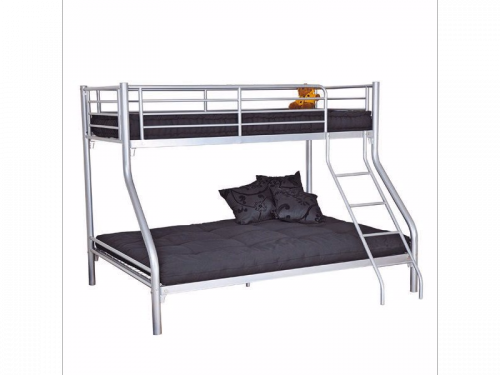Lit superposé gris BIBOP 3 90x190 cm et 140x190 cm Lit superposé gris BIBOP 3 90x190 cm et 140x190 cm