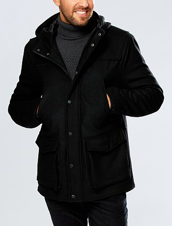 DUFFLE-COAT À CAPUCHE EN LAINAGE DUFFLE-COAT À CAPUCHE EN LAINAGE