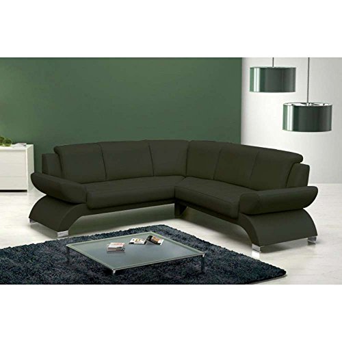 JUSThome ORION BIS Canapé d'angle en cuir écologique Noir L x P 225 / 225 cm JUSThome ORION BIS Canapé d'angle en cuir écologique Noir L x P 225 / 225 cm