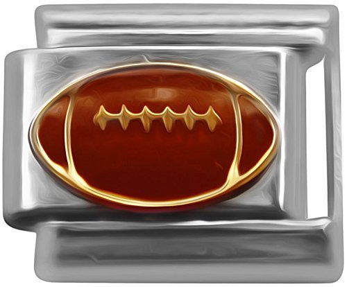 Ballon de Rugby classique nomination charm italien avec bracelet Ballon de Rugby classique nomination charm italien avec bracelet