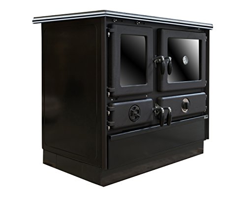 Cuisinière à bois ARTWOOD by MBS Super Thermo Magnum 21Kw noir gauche