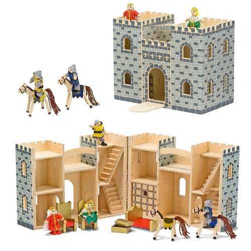 Jouet Chateau fort en bois avec figurines et meubles 12 pcs Enfants 3 ans + Jouet Chateau fort en bois avec figurines et meubles 12 pcs Enfants 3 ans +