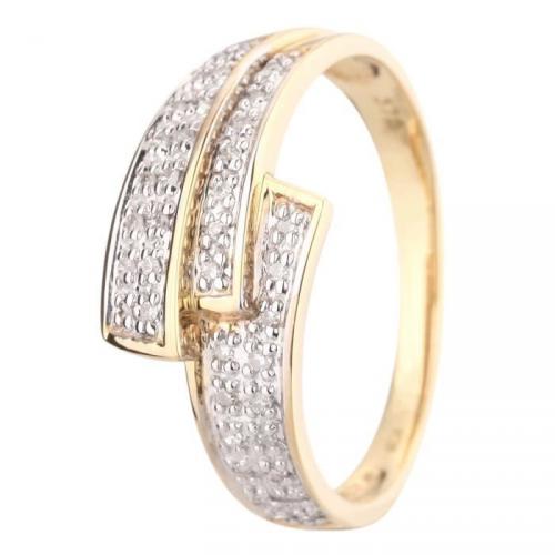 MONTE CARLO STAR Bague Or Jaune 375° et Diamant