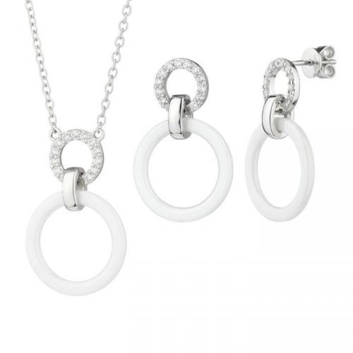CERALUXE Parure Céramique Argent 925° Femme