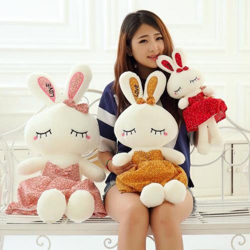 lapin en peluche 45 cm belle style papillon de bande dessinée lapin en peluche 45 cm belle style papillon de bande dessinée