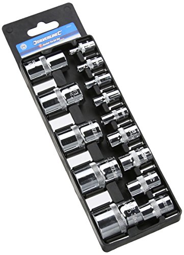 Silverline 675072 Jeu de 14 douilles femelles Torx E4-E24 Silverline 675072 Jeu de 14 douilles femelles Torx E4-E24