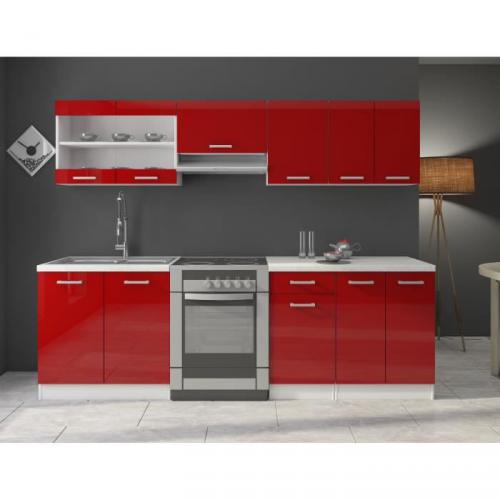 JASNY Cuisine complète 240 cm laquée rouge JASNY Cuisine complète 240 cm laquée rouge