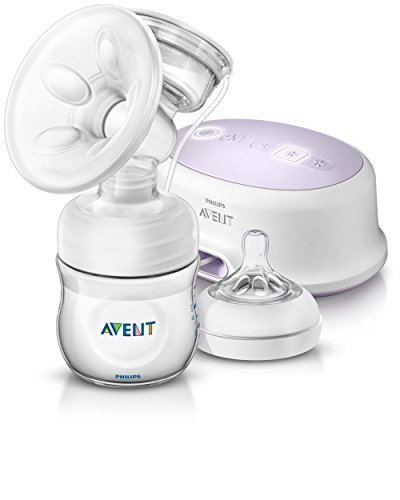 Philips Avent Tire-Lait Electronique Simple avec 1 Biberon 125 ml et 1 Tétine 1 Trou Natural Philips Avent Tire-Lait Electronique Simple avec 1 Biberon 125 ml et 1 Tétine 1 Trou Natural