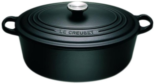 Le Creuset Tradition cocotte en fonte ovale noir mat 27cm 21002270000461 Le Creuset Tradition cocotte en fonte ovale noir mat 27cm 21002270000461