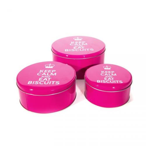 LILY COOK 3 Boîtes Métal Gigogne Fuschia LILY COOK 3 Boîtes Métal Gigogne Fuschia