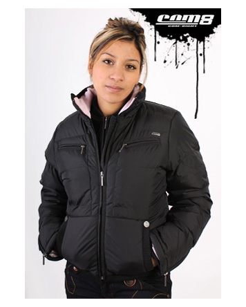 Doudoune Femme Noire, Fermeture à Zip