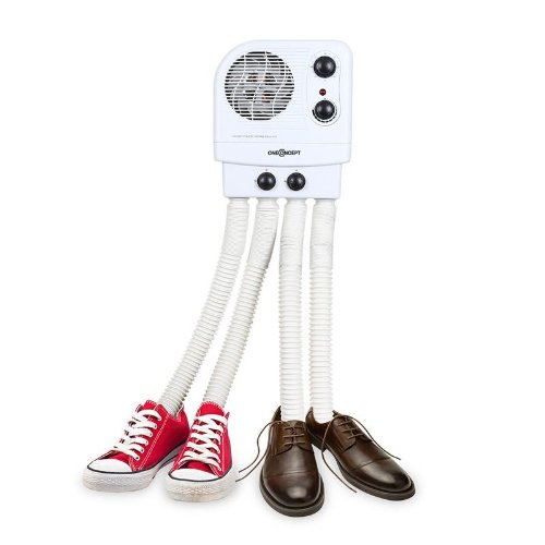 oneConcept Choobidoo - Séchoir électrique à chaussures/ Sèche-chaussure pour 2 paires de chaussures de ski ou bottes (350 Watt, Timer jusqu' à 120min, longueur du tuyau 50cm, LED) Montage mural - blanc oneConcept Choobidoo - Séchoir électrique à chaussures/ Sèche-chaussure pour 2 paires de chaussures de ski ou bottes (350 Watt, Timer jusqu' à 120min, longueur du tuyau 50cm, LED) Montage mural - blanc