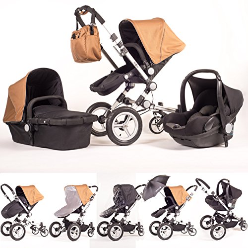 Poussette combinée trio 3 en 1 OCTOPUS II Marron toutes options Poussette combinée trio 3 en 1 OCTOPUS II Marron toutes options