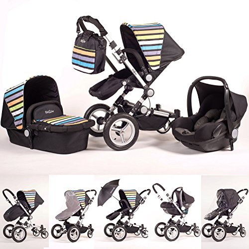 Poussette combinée trio 3 en 1 OCTOPUS II Colors toutes options Poussette combinée trio 3 en 1 OCTOPUS II Colors toutes options