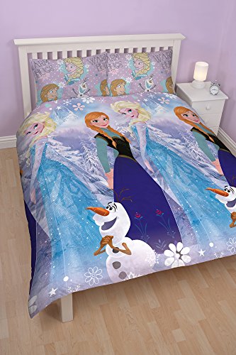 Housse de Couette Disney Frozen Elsa & Anna 200x200 cm + 2 Taie 50x75cm - 2 personne Housse de Couette Disney Frozen Elsa & Anna 200x200 cm + 2 Taie 50x75cm - 2 personne