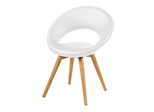 Lot de 2 chaises PLUMP blanches, 4 pieds en bois Lot de 2 chaises PLUMP blanches, 4 pieds en bois