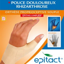 Epitact Orthèse Proprioceptive Souple Pouce Douloureux Main Gauche - Taille : Taille M