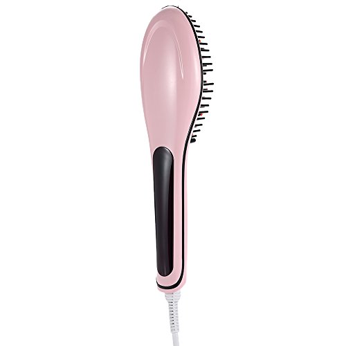 Anself 2015 Vente chaude professionnel automatique fers à défriser Peigne avec écran LCD Electrique peigne droite Lisseur Brosse de fer à lisser