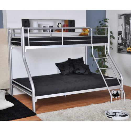 Lit Superposé Gris Bibop 3- 90x190 cm et 140x190 cm Lit Superposé Gris Bibop 3- 90x190 cm et 140x190 cm