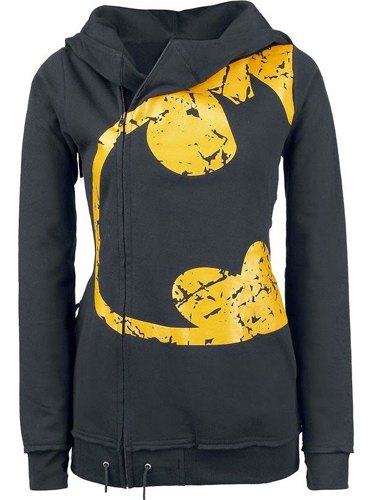 Capuche élégant capuche manches longues imprimés de poche design Femmes