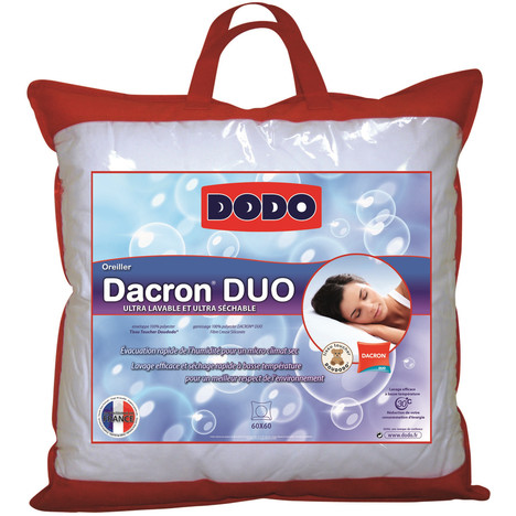 DODO Oreiller moelleux Dacron Duo 60x60 DODO Oreiller moelleux Dacron Duo 60x60
