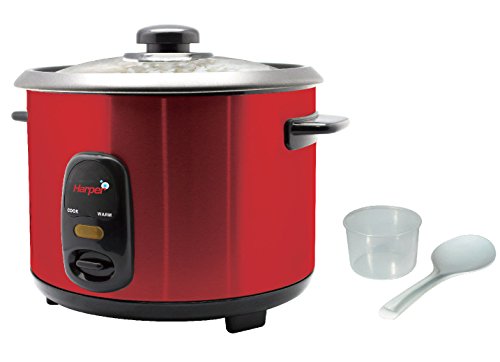 Harper HRC181 Cuiseur à Riz Inox Rouge 28 x 28 x 24 cm Harper HRC181 Cuiseur à Riz Inox Rouge 28 x 28 x 24 cm