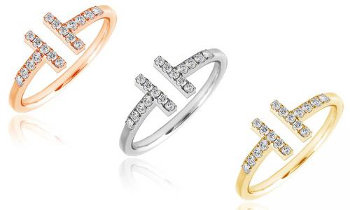 Bague Promesse en or 10 carats et ornée de diamants Bague Promesse en or 10 carats et ornée de diamants