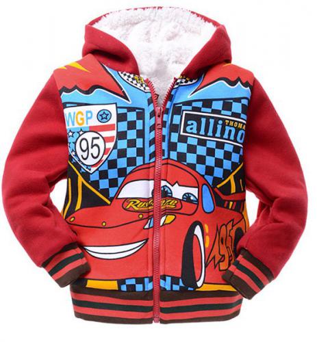 Manteau manches longues élégant capuche Voitures-Plex Imprimer Épaissir Boy Manteau manches longues élégant capuche Voitures-Plex Imprimer Épaissir Boy