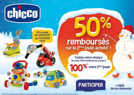 50% Remboursés sur le 2ème Jouet Chicco Acheté 50% Remboursés sur le 2ème Jouet Chicco Acheté