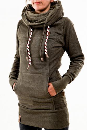 Chic capuche manches longues pour les femmes Étoile Hoodie