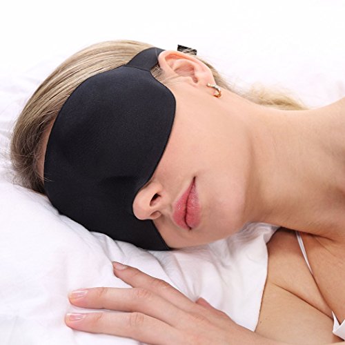 PLEMO Masque des Yeux occultant Ultra-Doux Anti-lumière/Anti fatigué avec deux trou (ne colle pas aux paupières) pour dormir/repos 3D