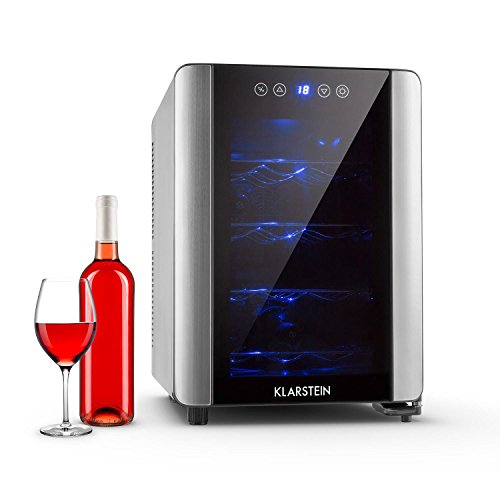 Klarstein Vinovista - cave à vin de 33 L pour 12 bouteilles - design moderne (classe A, effets de lumière LED bleue) Klarstein Vinovista - cave à vin de 33 L pour 12 bouteilles - design moderne (classe A, effets de lumière LED bleue)