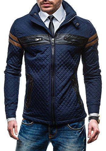 BOLF - Veste - Fermeture éclair - Boutons - KAMLIN 14-06 - Homme - XL Bleu foncé [4D4]