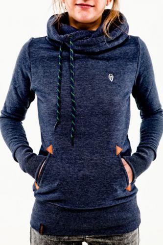 Stylish Hooded Long Sleeve Pocket Design Embroidered Hoodie For Women Stylish Hooded Long Sleeve Pocket Design Embroidered Hoodie For Women