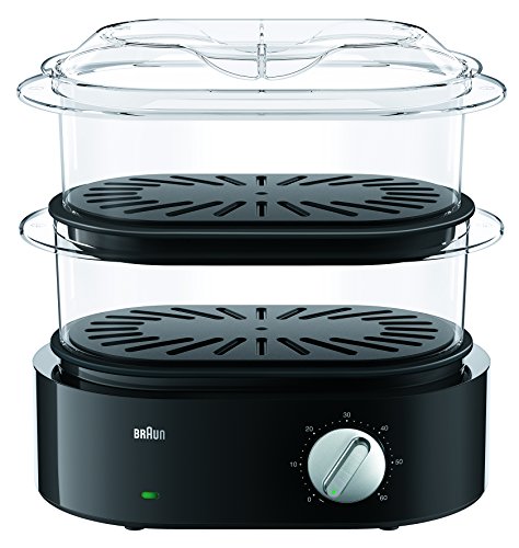 Braun FS5100BK Cuiseur Vapeur Electrique Noir Gloss 33 x 31 x 19,5 cm Braun FS5100BK Cuiseur Vapeur Electrique Noir Gloss 33 x 31 x 19,5 cm