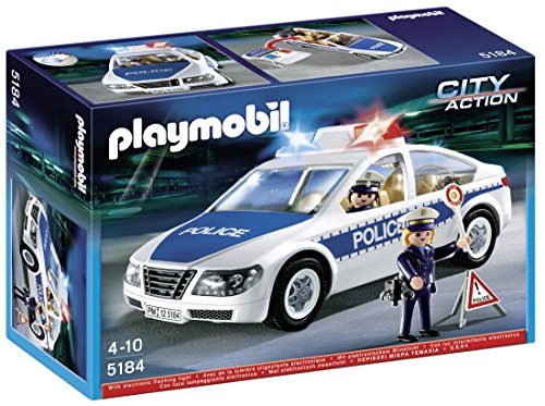 Playmobil - 5184 - Jeu de Construction - Voiture de Police avec Lumières Clignotantes Playmobil - 5184 - Jeu de Construction - Voiture de Police avec Lumières Clignotantes