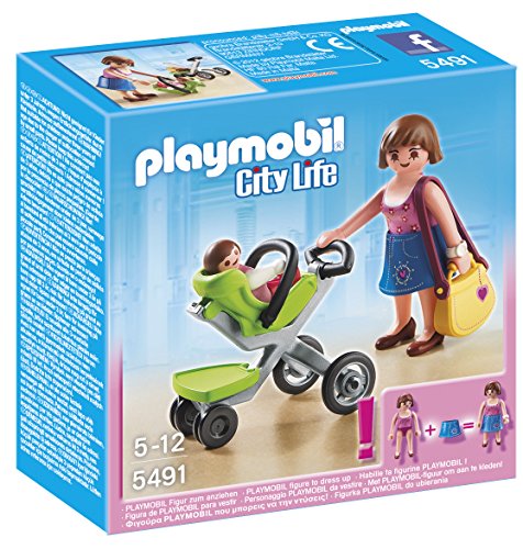 Playmobil - 5491 - Figurine - Maman Et Bébé Avec Poussette Playmobil - 5491 - Figurine - Maman Et Bébé Avec Poussette